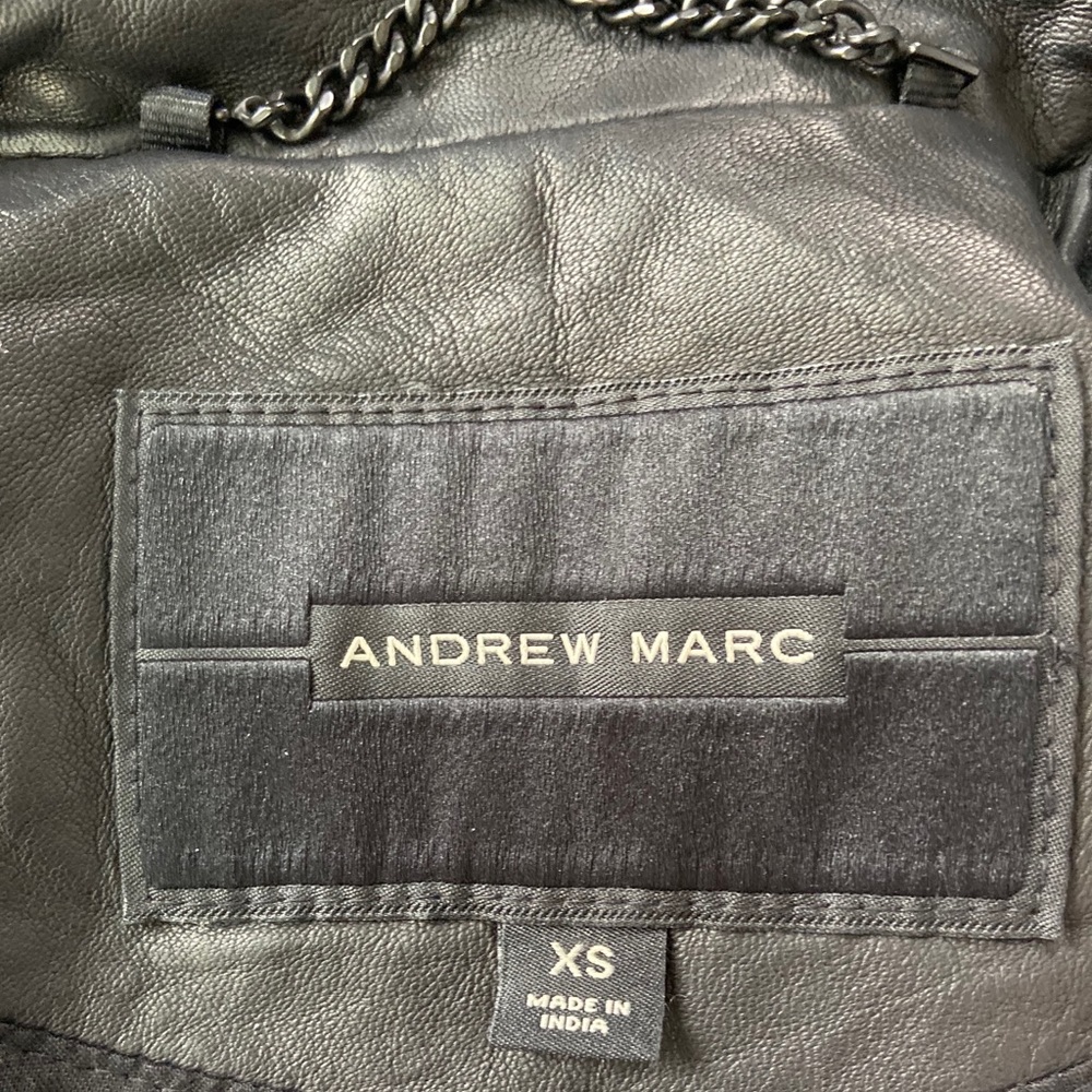 ANDREW MARC Emmy Leather Convertible Jacket Sz XS - Picture 8 of 8